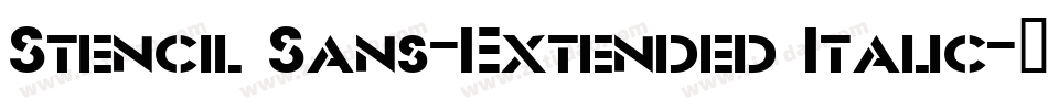 Stencil Sans-Extended Italic字体转换